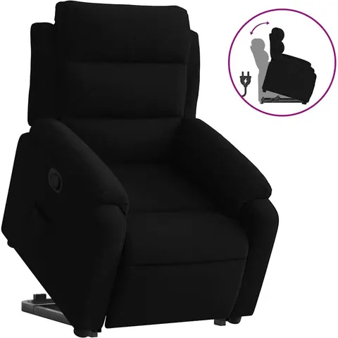 vidaXL Fauteuil inclinable Noir Velours – 175860 – image 1