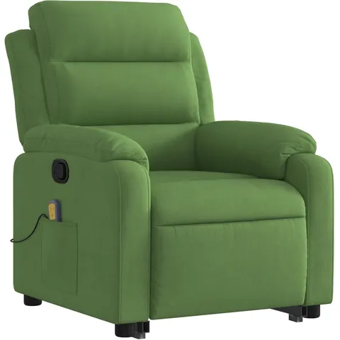 vidaXL Fauteuil de massage inclinable Vert clair Velours – 175945 – image 1