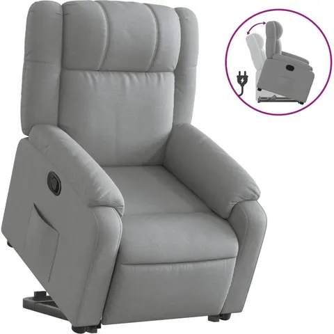 vidaXL Fauteuil inclinable Gris clair Tissu – 176904 – image 1