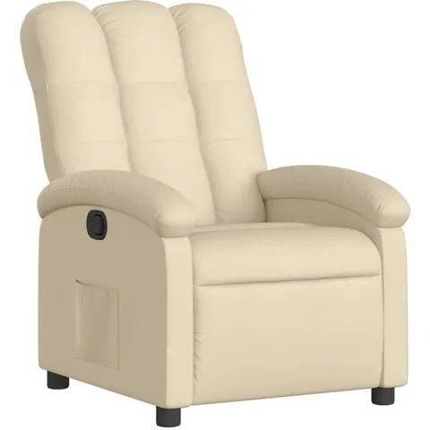vidaXL Fauteuil inclinable Crème Tissu – 199286 – image 1