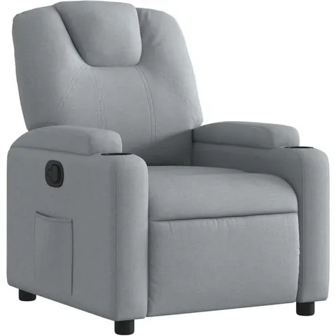 vidaXL Fauteuil inclinable Gris clair Tissu – 200111 – image 1