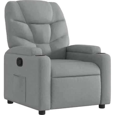 vidaXL Fauteuil inclinable Gris clair Tissu – 200876 – image 1