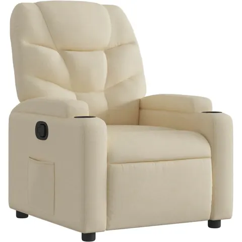 vidaXL Fauteuil inclinable Crème Tissu – 200968 – image 1