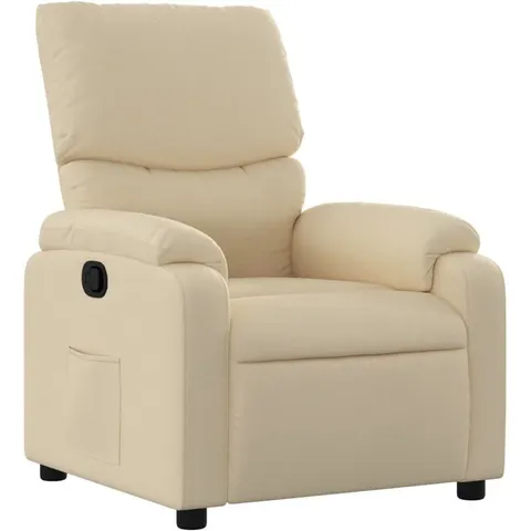 vidaXL Fauteuil inclinable Crème Tissu – 201729 – image 1