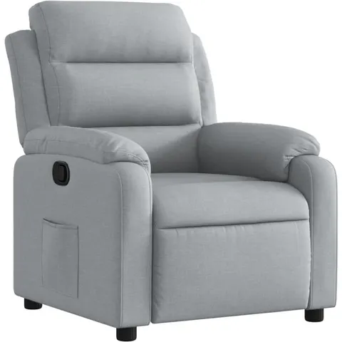 vidaXL Fauteuil inclinable Gris clair Tissu – 202153 – image 1