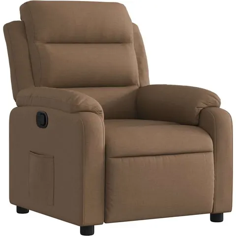 vidaXL Fauteuil inclinable Marron Tissu – 202191 – image 1