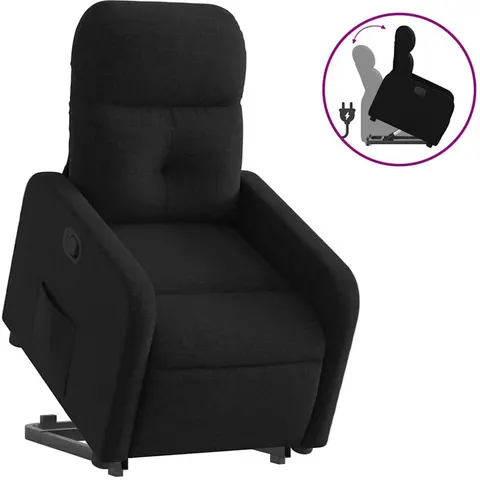 vidaXL Fauteuil inclinable noir tissu – 220263 – image 1