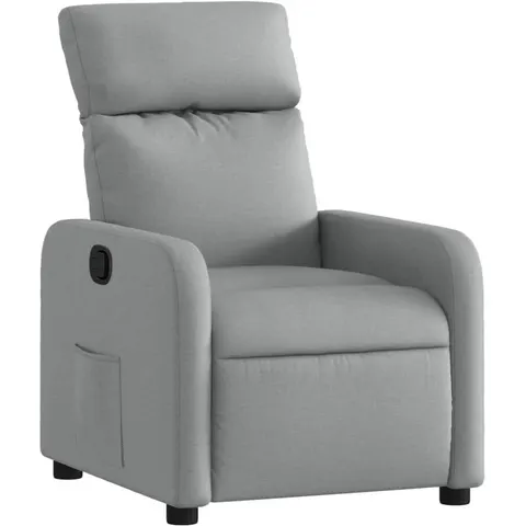 vidaXL Fauteuil inclinable Gris clair Tissu – 371224 – image 1