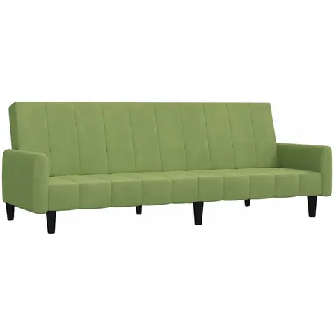vidaXL Canapé-lit à 2 places vert clair velours – 379305 – image 1