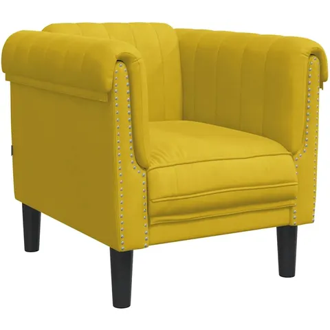 vidaXL Fauteuil jaune velours – 399570 – image 1
