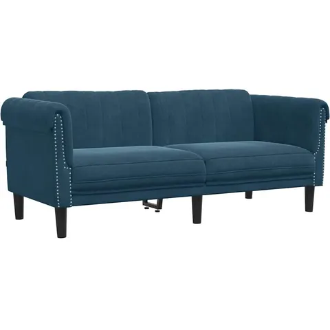 vidaXL Canapé à 2 places bleu velours – image 1