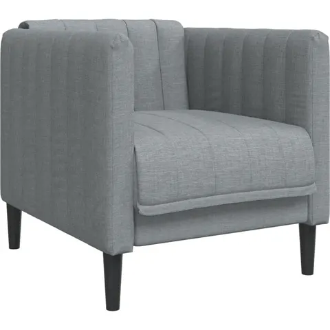 vidaXL Fauteuil gris clair tissu – 399815 – image 1