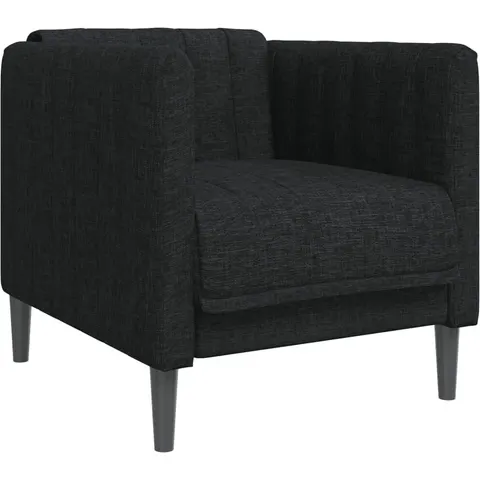 vidaXL Fauteuil noir tissu – image 1
