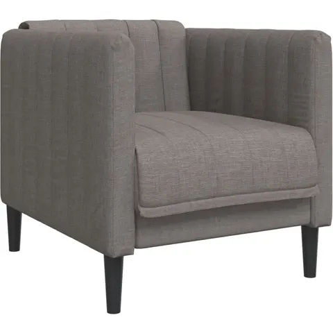 vidaXL Fauteuil taupe tissu – image 1