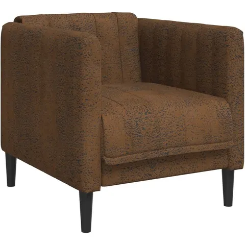 vidaXL Fauteuil marron similicuir daim – 399891 – image 1