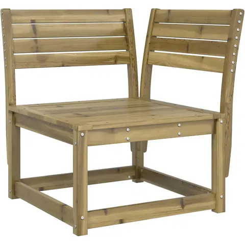 vidaXL Garden Sofa Naturel imprégné Treated solid pine wood – image 1