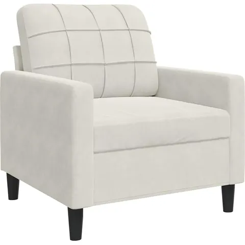 vidaXL Fauteuil Crème 60 cm Velours – 596254 – image 1