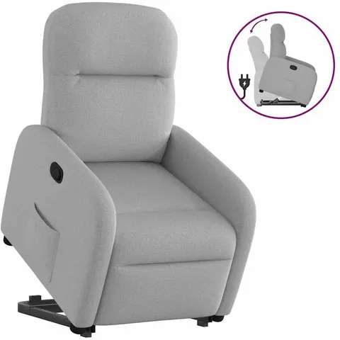 vidaXL Fauteuil inclinable gris nuage tissu – 959639 – image 1