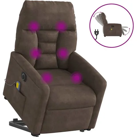 vidaXL Fauteuil inclinable de massage électrique marron – 960895 – image 1