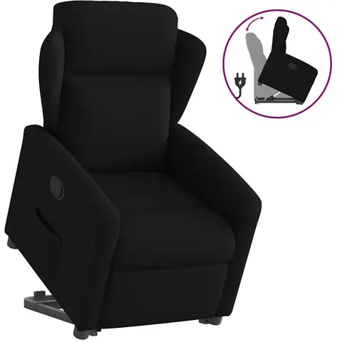 vidaXL Fauteuil inclinable noir tissu – 961182 – image 1