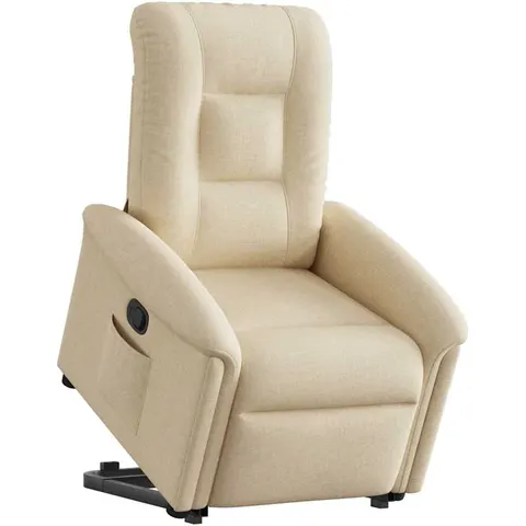 vidaXL Fauteuil inclinable Crème Tissu – 962448 – image 1