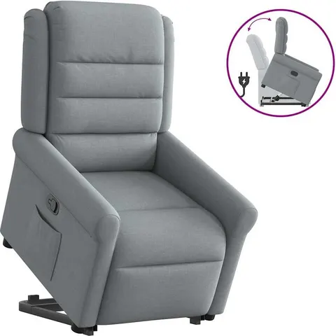 vidaXL Fauteuil inclinable Gris clair Tissu – 962967 – image 1