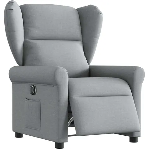vidaXL Fauteuil inclinable électrique Gris clair Tissu – 963360 – image 1