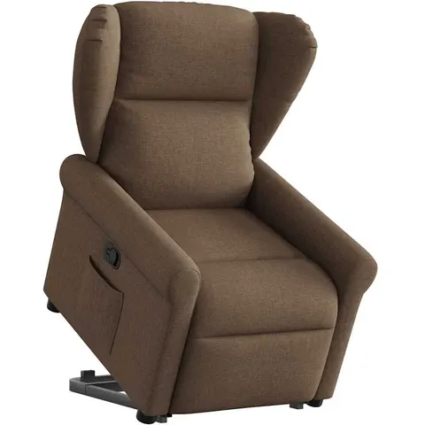vidaXL Fauteuil inclinable Marron Tissu – 963605 – image 1