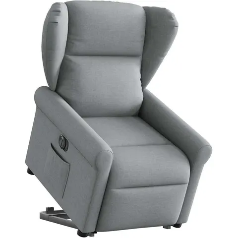 vidaXL Fauteuil inclinable électrique gris clair tissu – 963766 – image 1