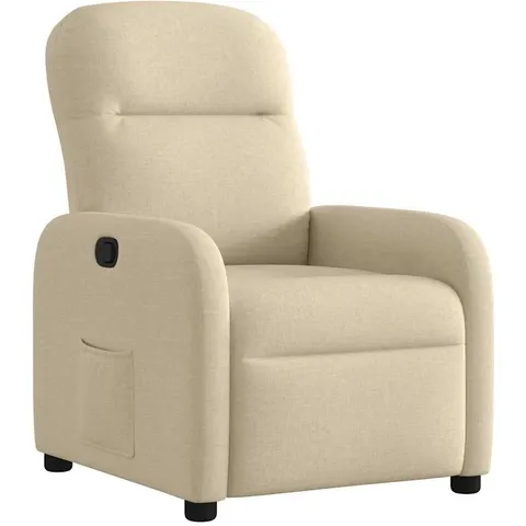 vidaXL Fauteuil inclinable Crème Tissu – 335364 – image 1
