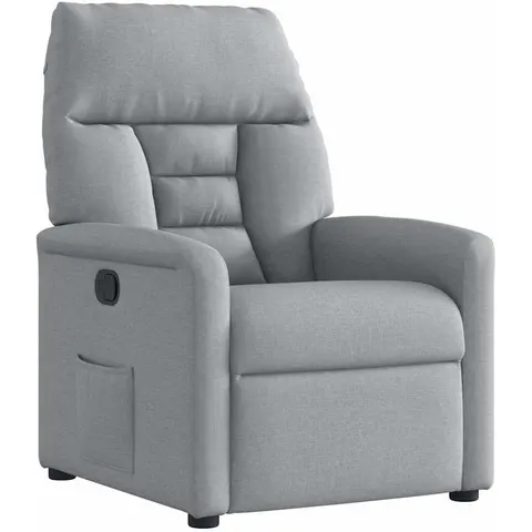 vidaXL Fauteuil inclinable Gris clair Tissu – 335487 – image 1