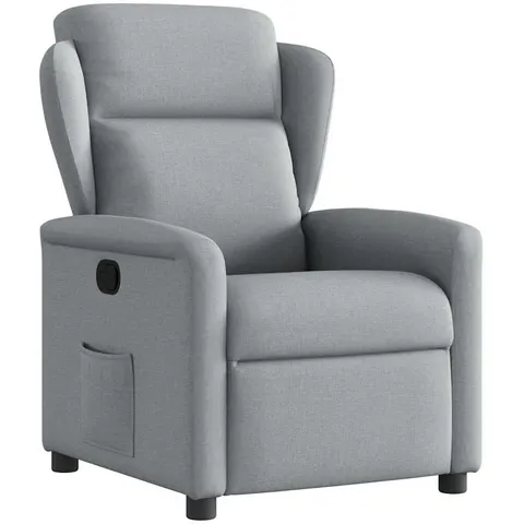 vidaXL Fauteuil inclinable Gris clair Tissu – 335821 – image 1