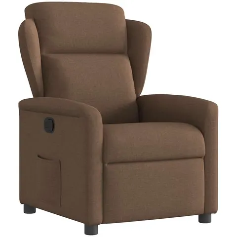 vidaXL Fauteuil inclinable Marron Tissu – 335869 – image 1
