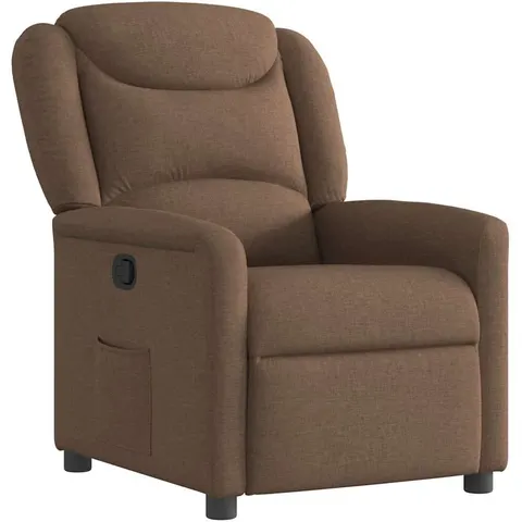 vidaXL Fauteuil inclinable Marron Tissu – 336064 – image 1