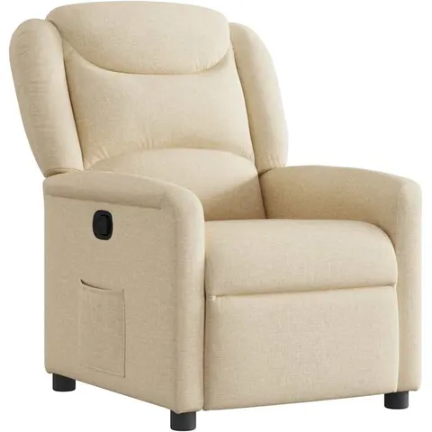 vidaXL Fauteuil inclinable Crème Tissu – 336101 – image 1