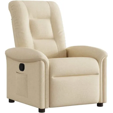 vidaXL Fauteuil inclinable Crème Tissu – 336309 – image 1