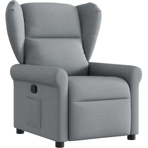 vidaXL Fauteuil inclinable Gris clair Tissu – 336620 – image 1
