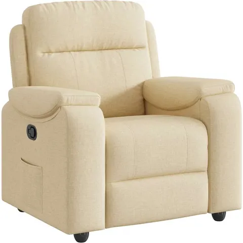 vidaXL Fauteuil inclinable Crème Tissu – 336941 – image 1