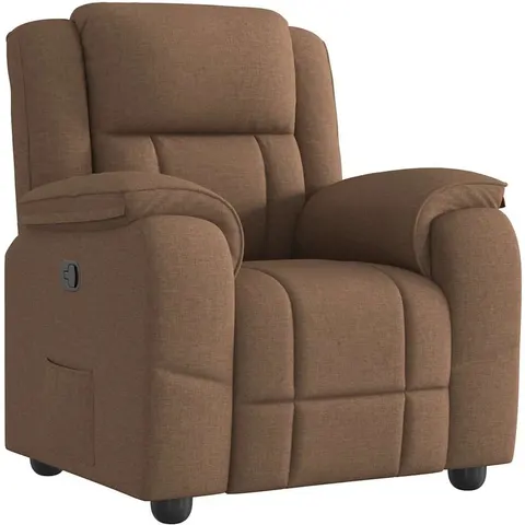 vidaXL Fauteuil inclinable Marron Tissu – 337108 – image 1