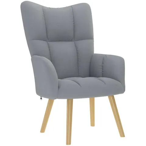 vidaXL Chaise de relaxation Gris clair Tissu – 361929 – image 1