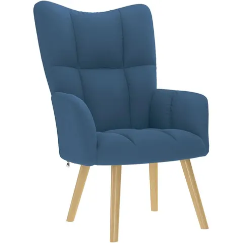 vidaXL Chaise de relaxation Bleu Tissu – 362001 – image 1