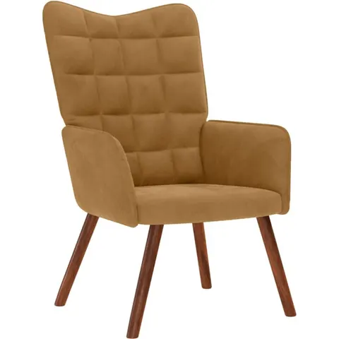 vidaXL Chaise de relaxation Marron Velours – 362438 – image 1