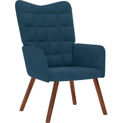 vidaXL Chaise de relaxation Bleu Velours – 362452 – image 1