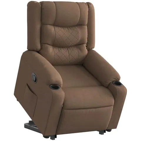 vidaXL Fauteuil inclinable Marron Tissu – 417244 – image 1