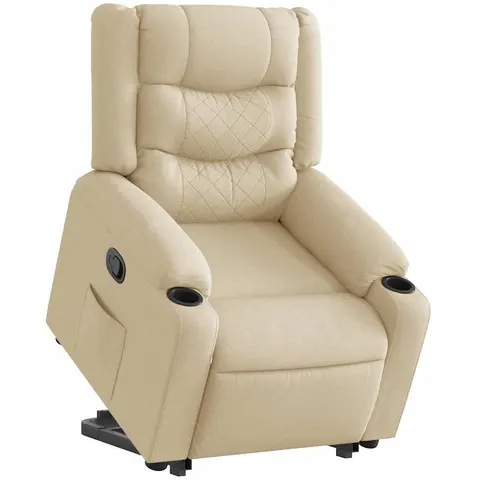 vidaXL Fauteuil inclinable Crème Tissu – 417282 – image 1