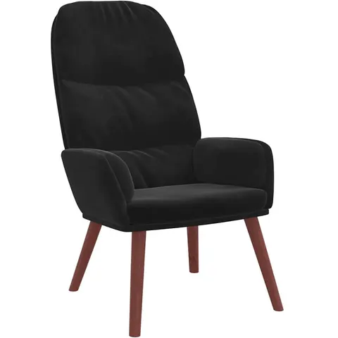 vidaXL Fauteuil relaxant velours noir – 559371 – image 1