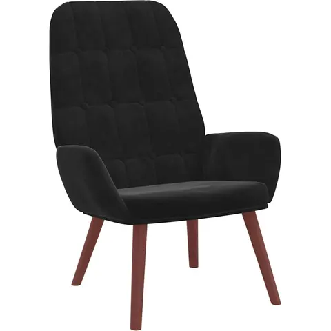 vidaXL Fauteuil relaxant velours noir – 559593 – image 1