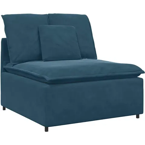 vidaXL Module central de canapé modulable avec coussins bleus 100 cm – 656735 – image 1