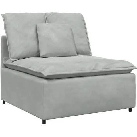 vidaXL Module central de canapé modulable avec coussins gris clair 100 cm – 656742 – image 1