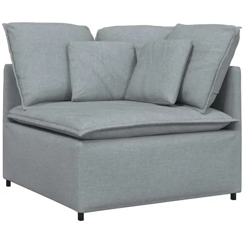 vidaXL Module d'angle pour canapé modulable avec coussins gris clair 100 cm – 656926 – image 1